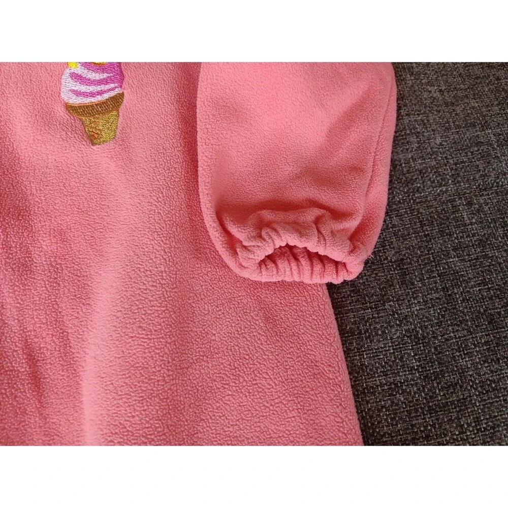 pajamas 3T month Girls Pink Fleece sleeper Ice Cream Cone